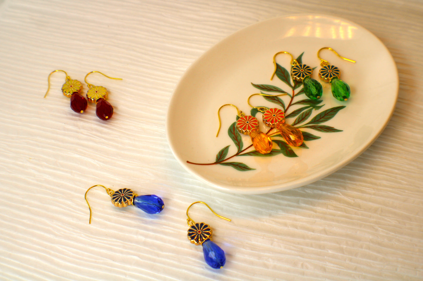 Earrings Teardrop Crystal
