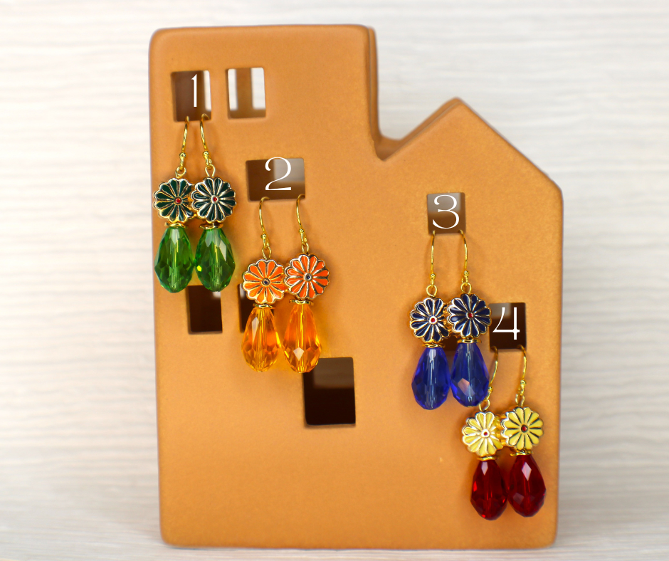 Earrings Teardrop Crystal