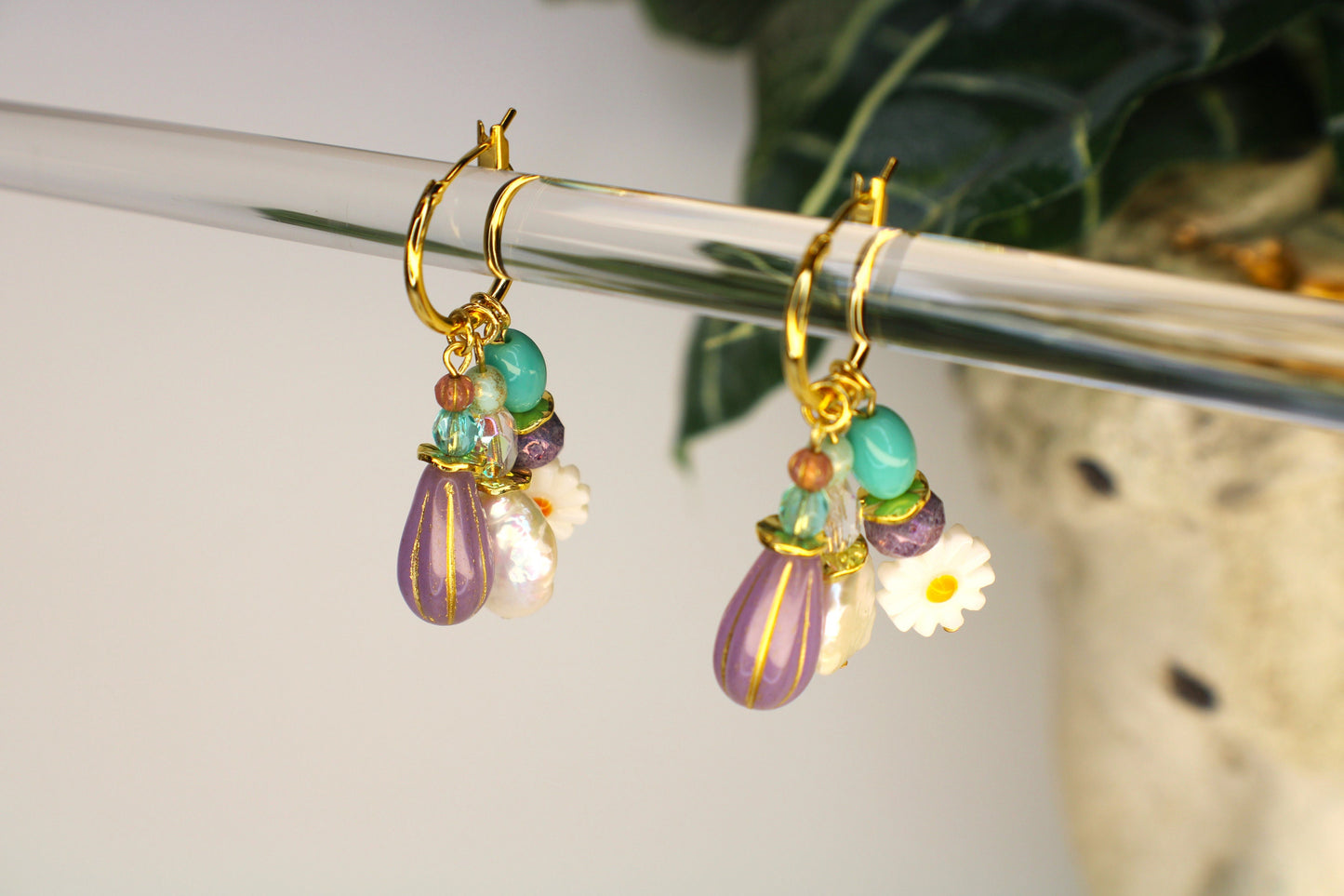 Long Floral Earrings