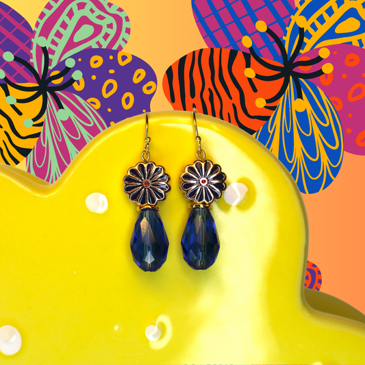 Earrings Teardrop Crystal